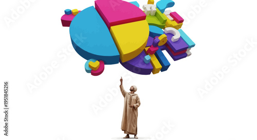 Visionary Moroccan Business Leader Analyzing Emerging MENA Market Share and Data Growth Potential