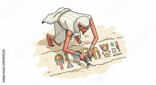 Meticulous professional unearthing foundational insights and historical data through precise creative craftsmanship for brand storytelling