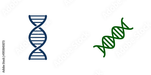 Quadro su tela DNA Helix Science Icons isolated on transparent background