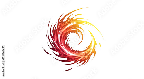 A vibrant abstract artwork in the style of Expressionism on transparent background