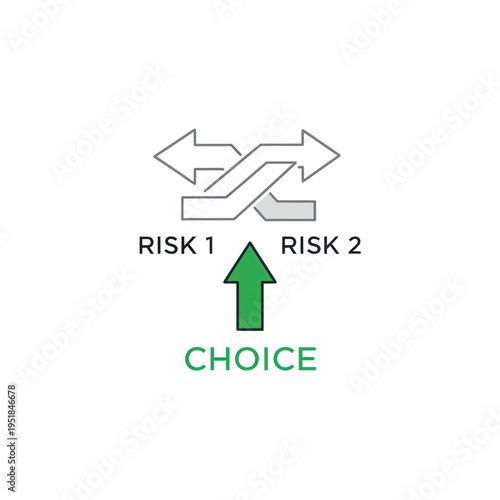 Free Download Making a choice between two alternative risks concept - GFXLoad