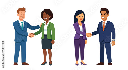 Diverse business team shaking hands conveying partnership and successful collaboration