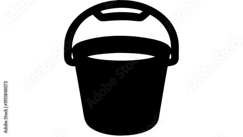 Bucket metal vector icon