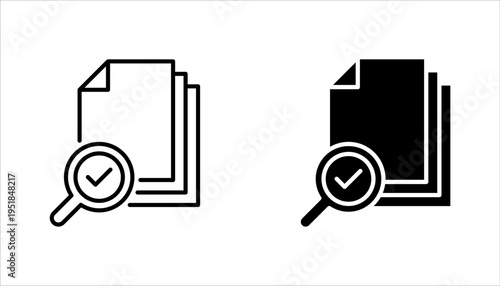 audit icon set. Audit report vector illustration on white background