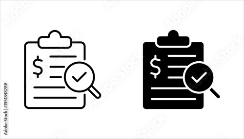 audit icon set. Audit report vector illustration on white background