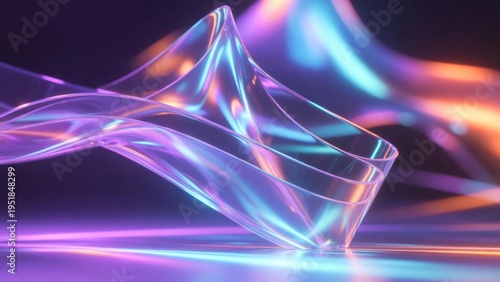 Glassy curves glow with neon light