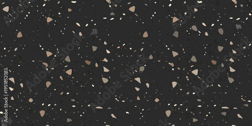 Dark speckled texture resembling terrazzo or concrete with scattered fragments