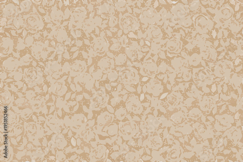 A subtle all over floral pattern in shades of beige and light brown