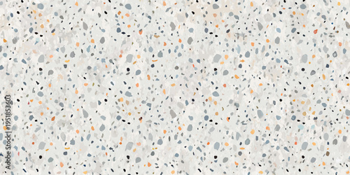 Abstract background with scattered colorful terrazzo speckled pattern