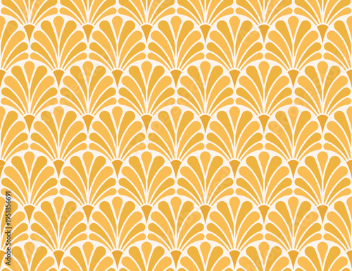 Damask leaves seamless pattern. Vector retro style background print. Decorative flower texture.
