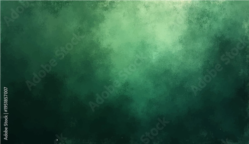 Aged dark green grunge wall texture with a vintage paper pattern and subtle smoke effects on a dirty textured surface