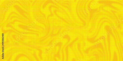 yellow diagonal geometric shape with halftone. Modern fiber textured vector. fluid shape and dot pattern