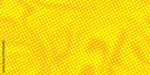 yellow diagonal geometric shape with halftone. Modern fiber textured vector. fluid shape and dot pattern