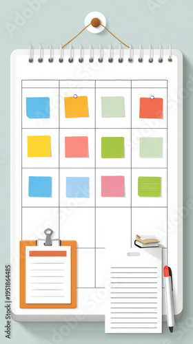 Organized kitchen pantry with magnetic meal planning board and calendar