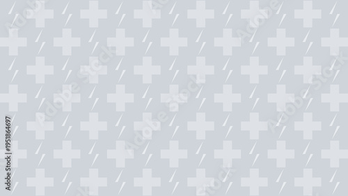 Seamless Pattern of Crosses and Lines on Light Gray Background vector illustration