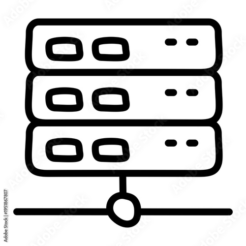 An icon style of network server 