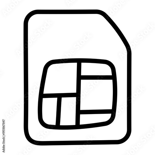 A creative style icon of mobile sim 