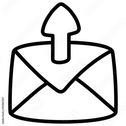 Modern style icon of send email 
