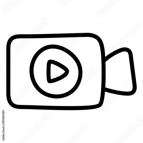 A linear style icon of video camera 