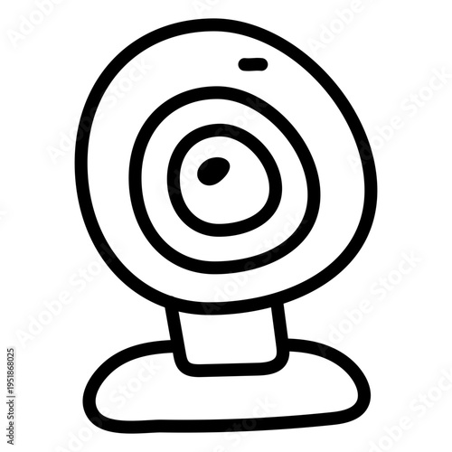 A modern technology icon of webcam