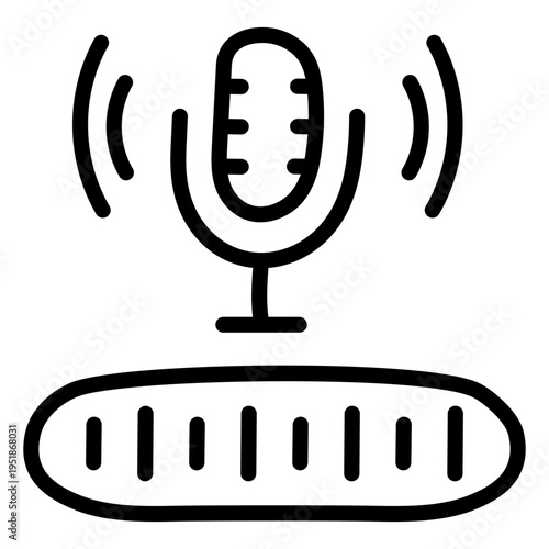 Perfect style icon of audio recorder 