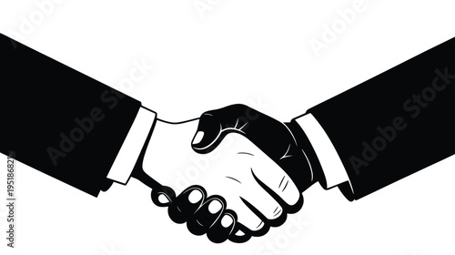 Business handshake agreement between two partners for collaboration