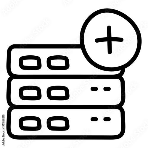 An icon style of add server 