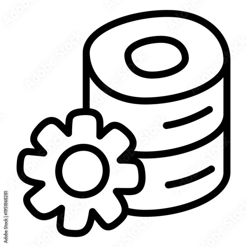 An icon style of database setting 