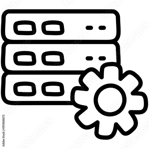 An icon design of server setting 