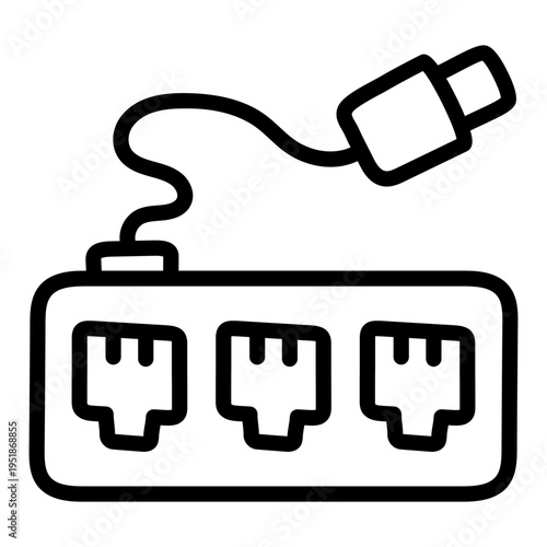 Perfect design icon of network hub 