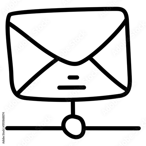 A premium download icon of network email 