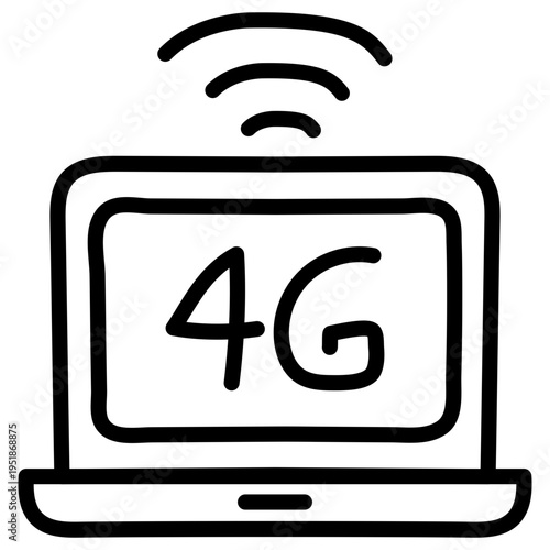 Trendy design icon of 4g network 
