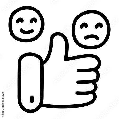 Creative design icon of feedback expression 