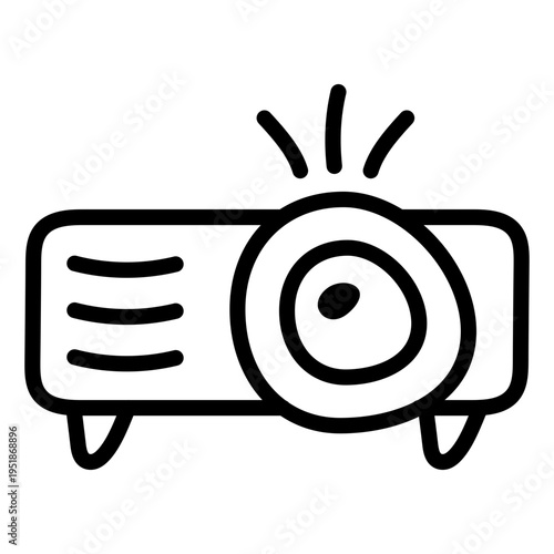 A linear design, icon of projector