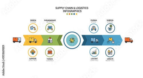 Supply Chain & Logistics Infographic Elements Vector