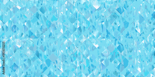 Abstract light blue diamond pattern with a textured geometric design