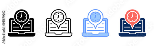 Usage Context icon set multiple style collection
