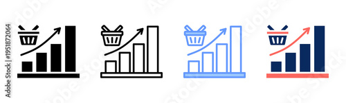 Demand icon set multiple style collection