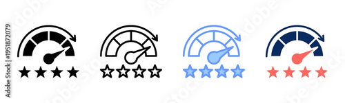 Relevance Score icon set multiple style collection