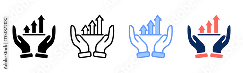 Adoption Likelihood icon set multiple style collection