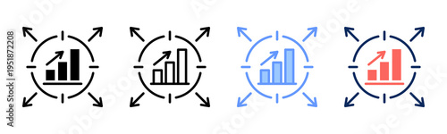 Expansion icon set multiple style collection