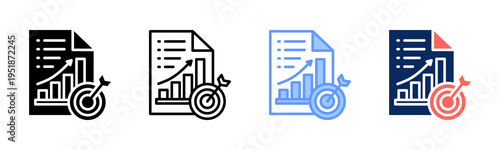 Fit Assessment icon set multiple style collection