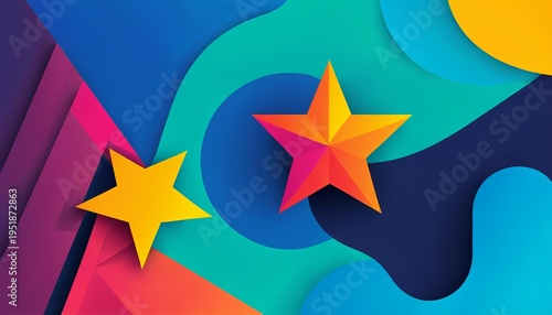 abstract colorful compositi...