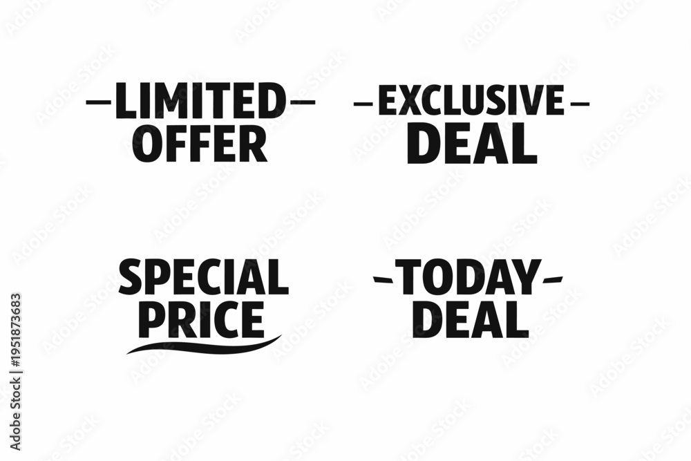Obraz premium Limited offer and exclusive deal graphics with special price and today deal text