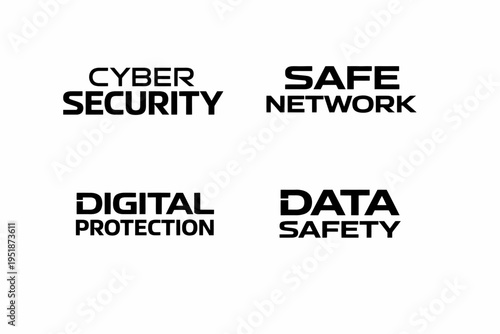 Cybersecurity concepts: safe network, digital protection, data safety