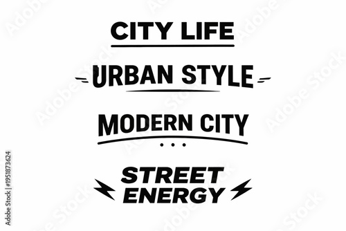 Urban style and modern city life typography poster design