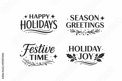 Festive holiday greetings with seasonal joy and celebration messages