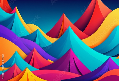 abstract mountain peaks in ...