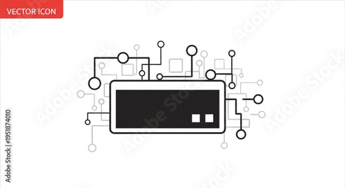 vector illustration of a computer