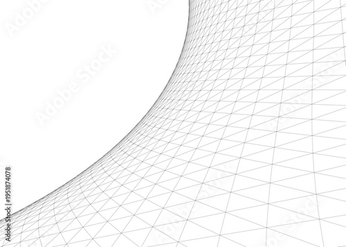 Abstract architectural building vector 3d illustration